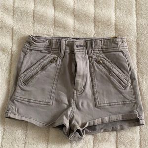 abercrombie and fitch high waist grey shorts *new*